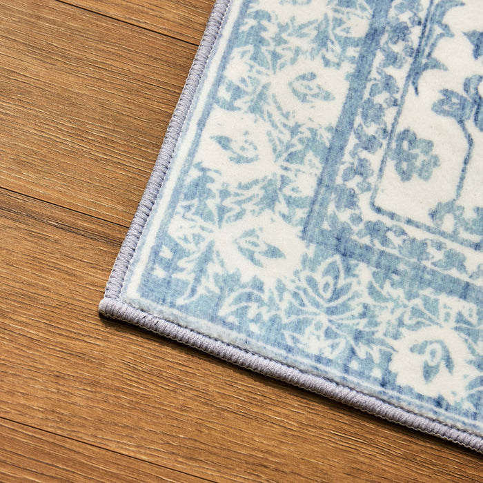 Uma Persian Style Machine Washable Rug - Blue - DUSK