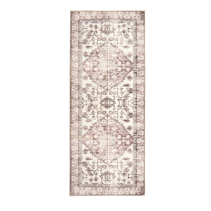 Uma Persian Style Machine Washable Runner - Brown - DUSK
