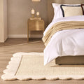 Wool Scallop Edge Rug - Off White - DUSK