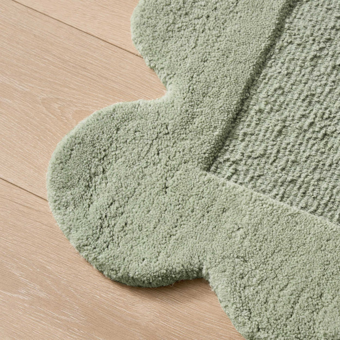 Wool Scallop Edge Rug - Sage - DUSK