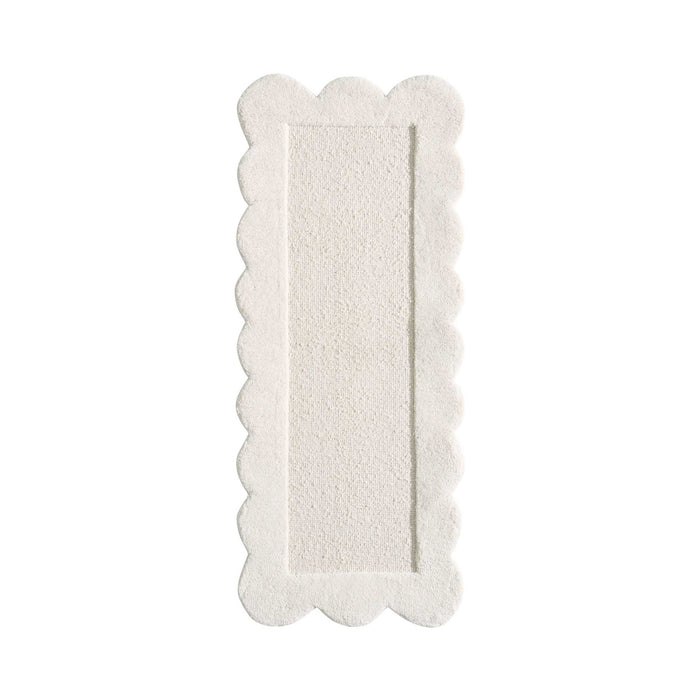 Wool Scallop Edge Runner - Off White - DUSK