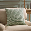 Woven Geometric Sofa Cushion Cover - Green - DUSK